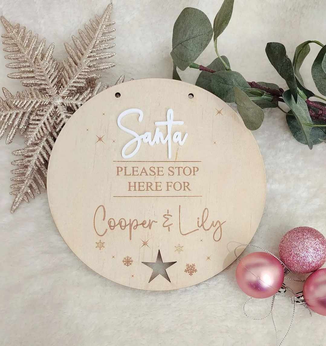 Santa Stop here sign