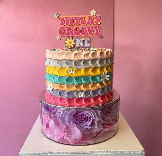 Groovy cake topper
