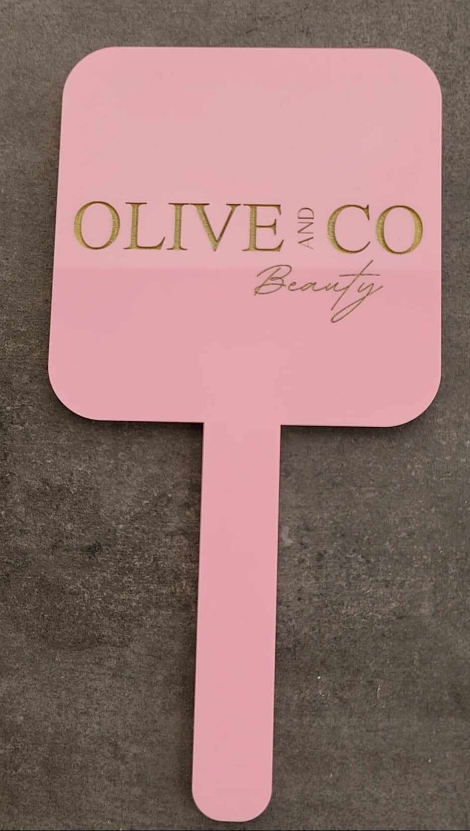 Branded Acrylic Handheld mirror & Face sheilds