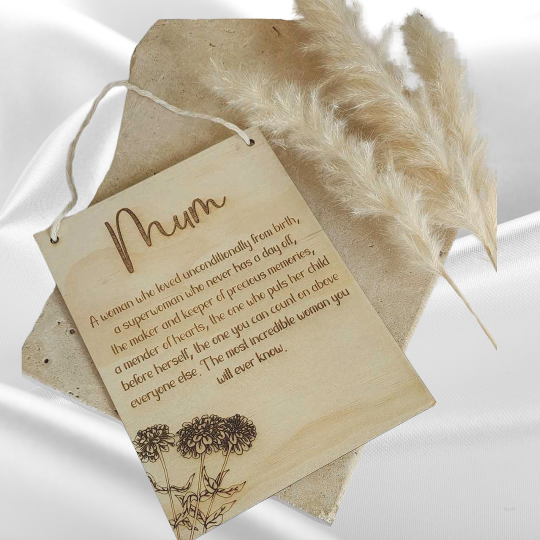 Mum - Definition Plaque
