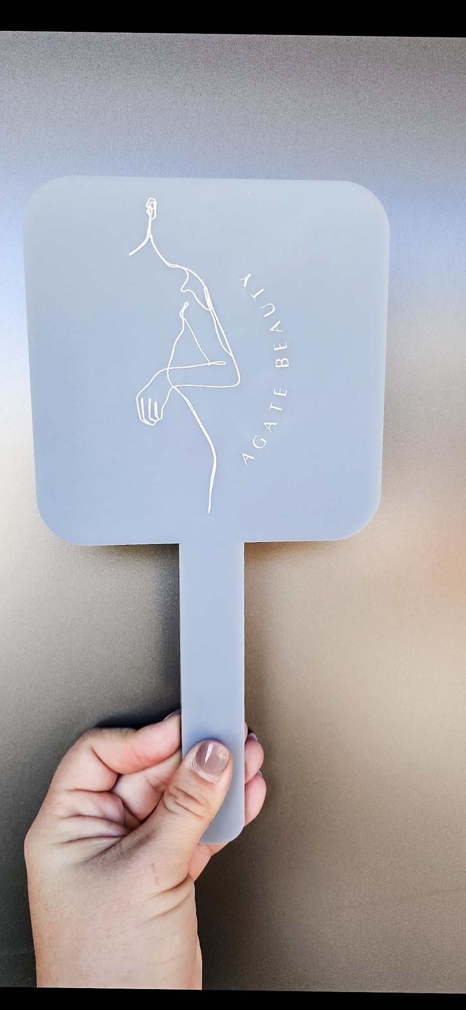 Branded Acrylic Handheld mirror & Face sheilds