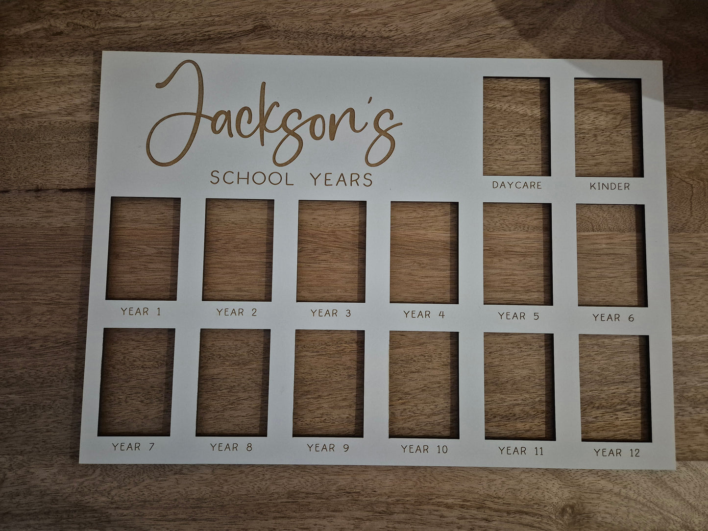 Personalised school year frames
