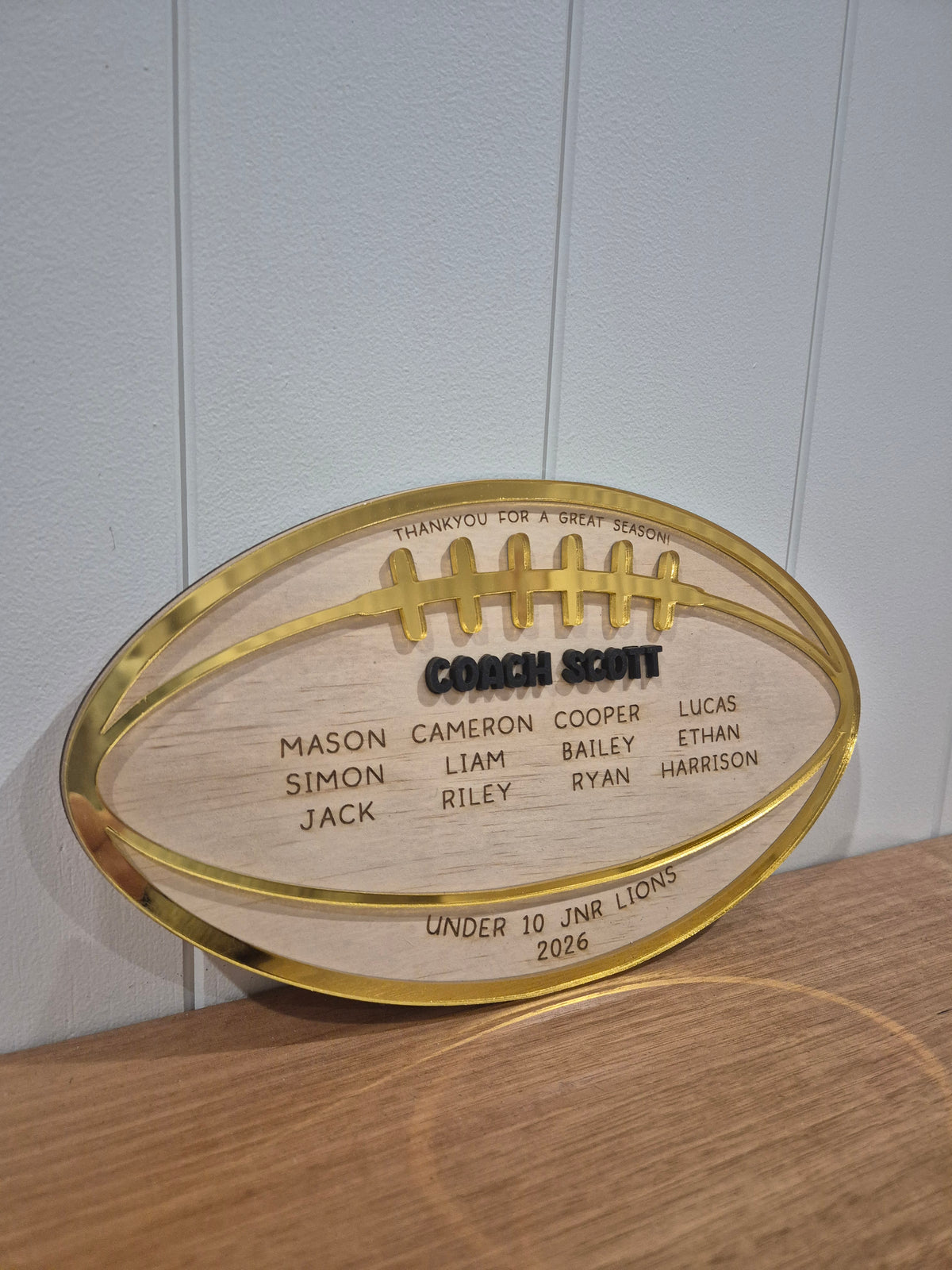 Personalised sports Plaque