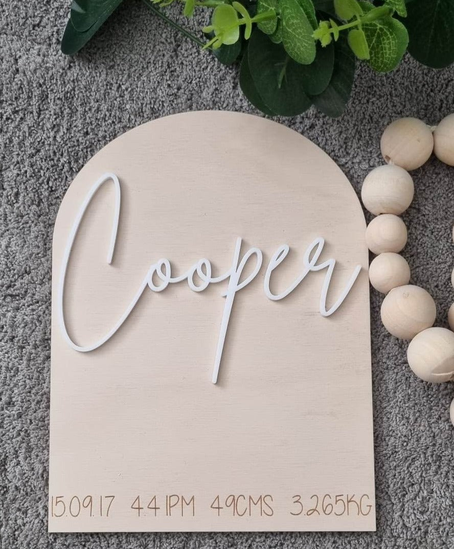 Birth Arch Detail Sign