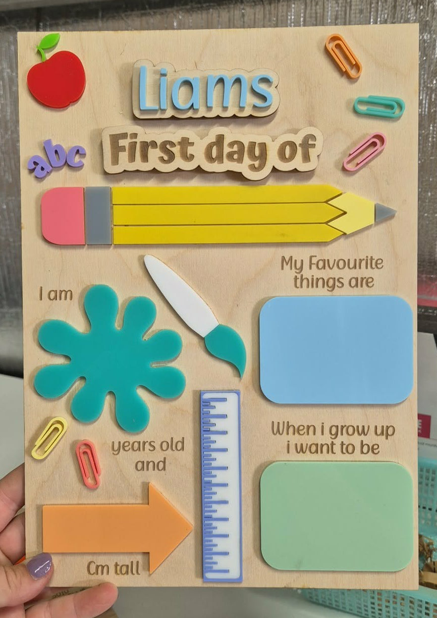 Colourful Back to school board