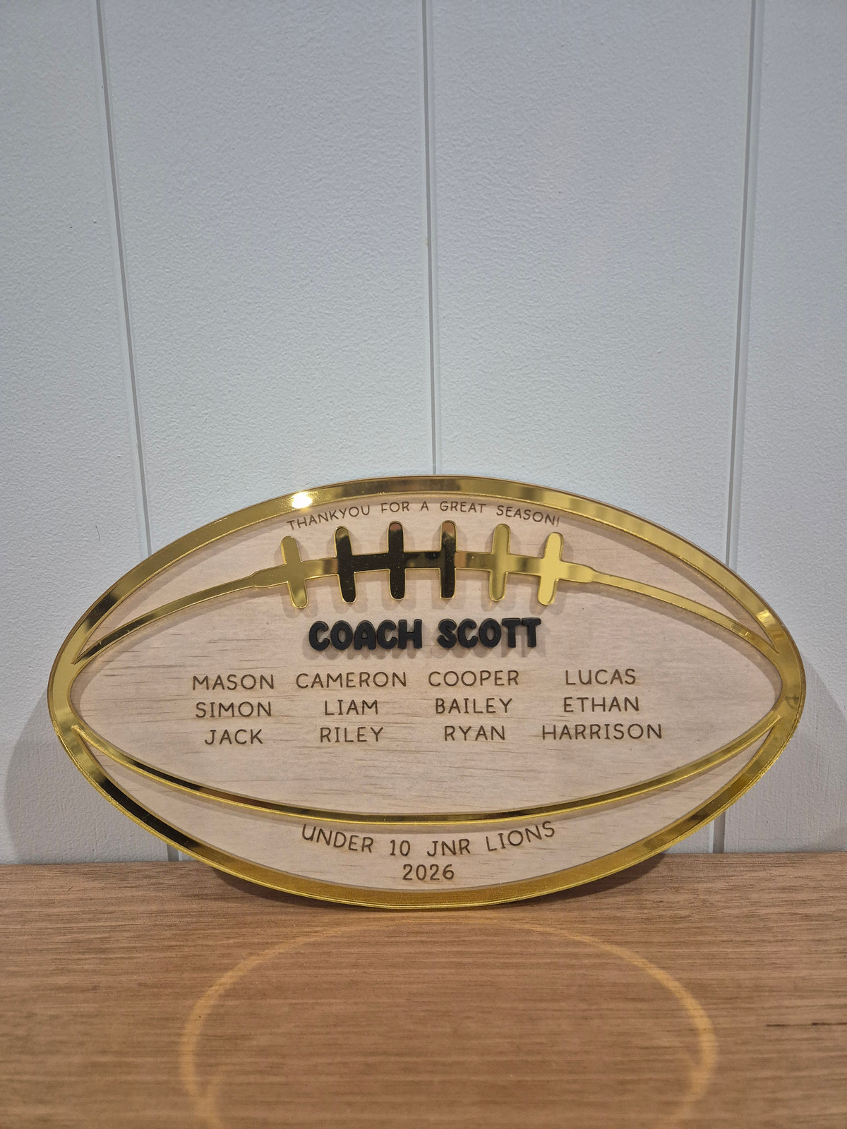 Personalised sports Plaque