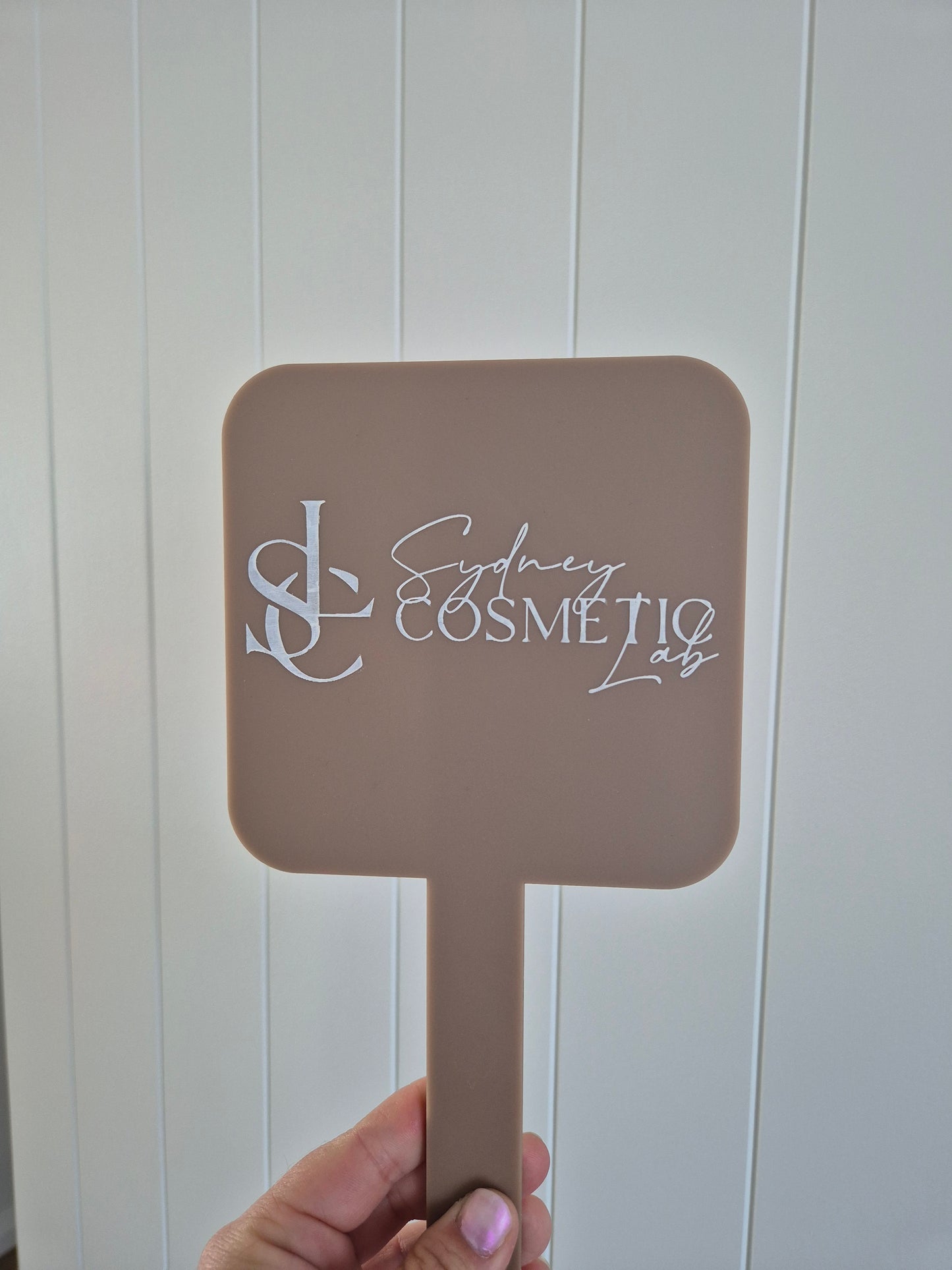 Branded Acrylic Handheld mirror & Face sheilds
