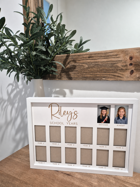 Personalised school year frames