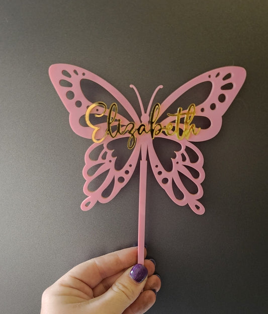 Double layer butterfly topper