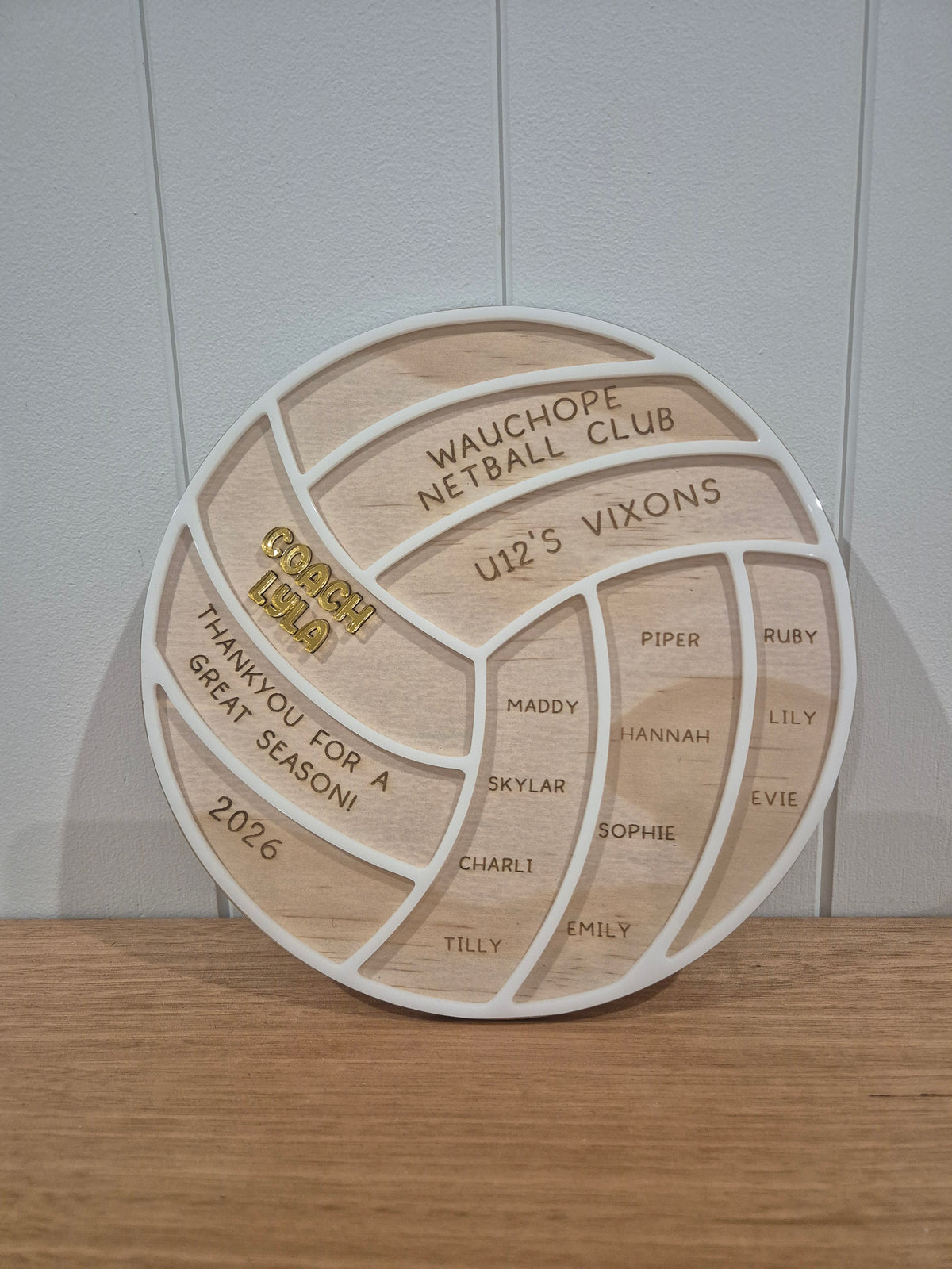 Personalised sports Plaque