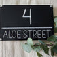 Acrylic House signs with standoff mounts